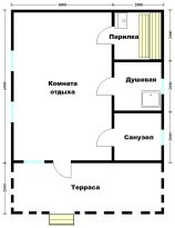 Баня из бруса 6х8 м